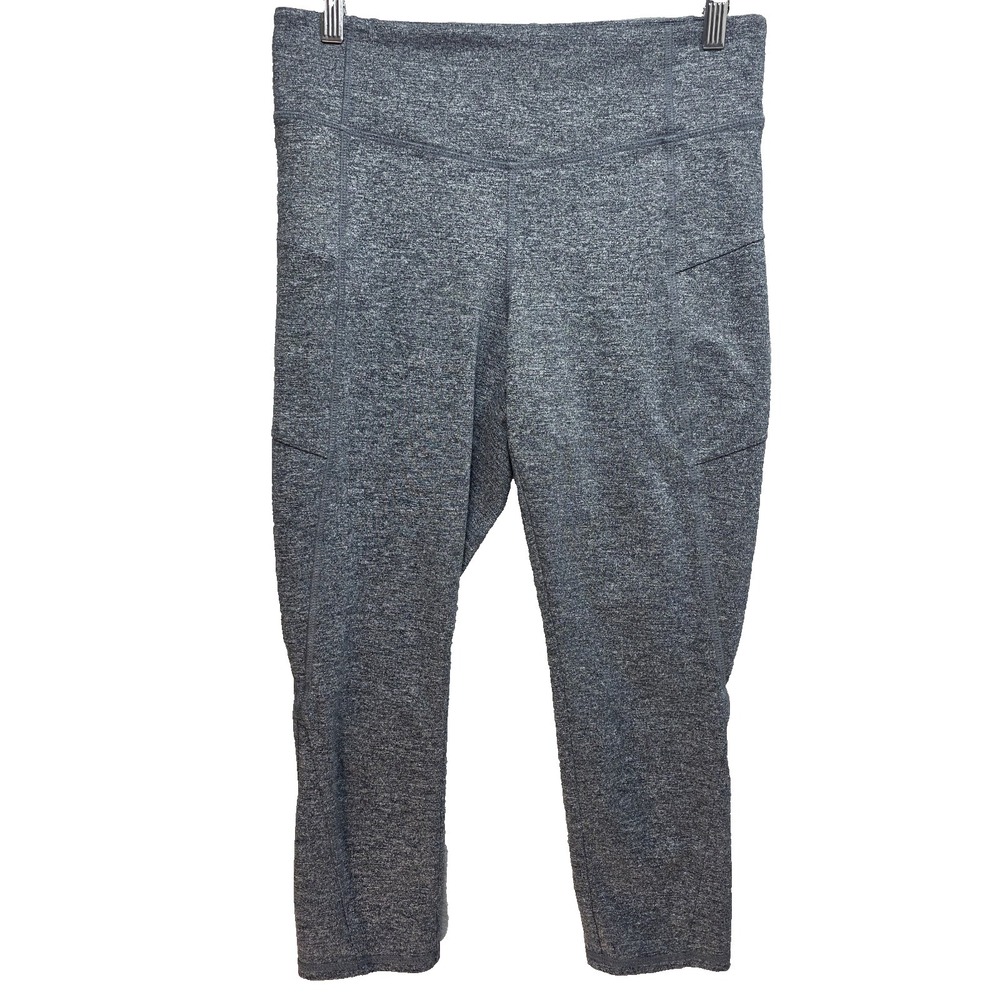 J Jill Fit Marl Leggings Womens S Pockets Dark‎ Gray Stretch Casual Athletic Gym